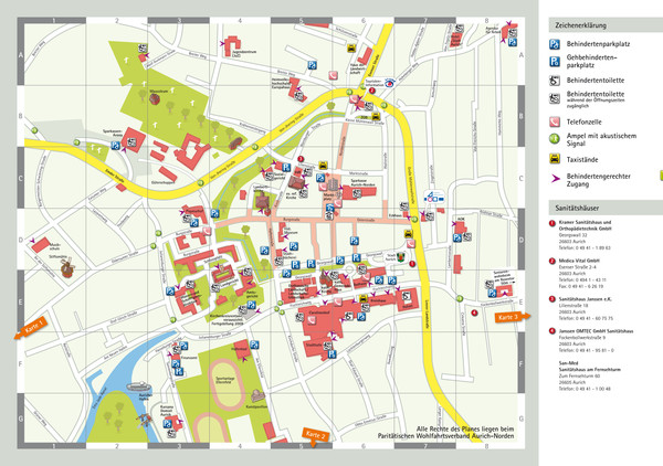 Aurich Tourist Map