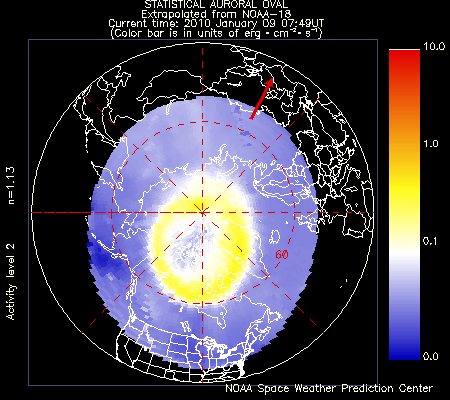 Aurora Borealis in Real Time Map