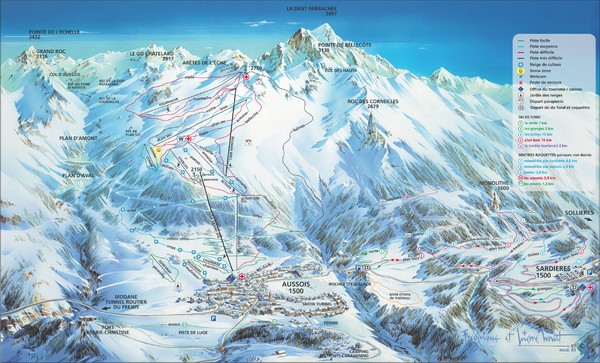 Aussois Ski Trail Map