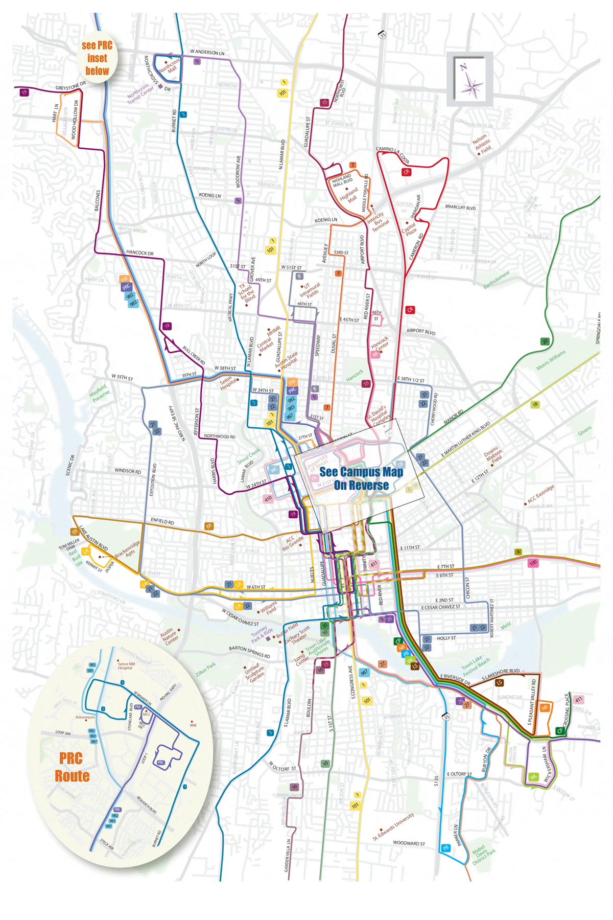 Austin Bus Map Austin Texas • mappery