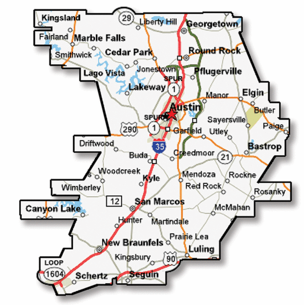 Austin Highway Map