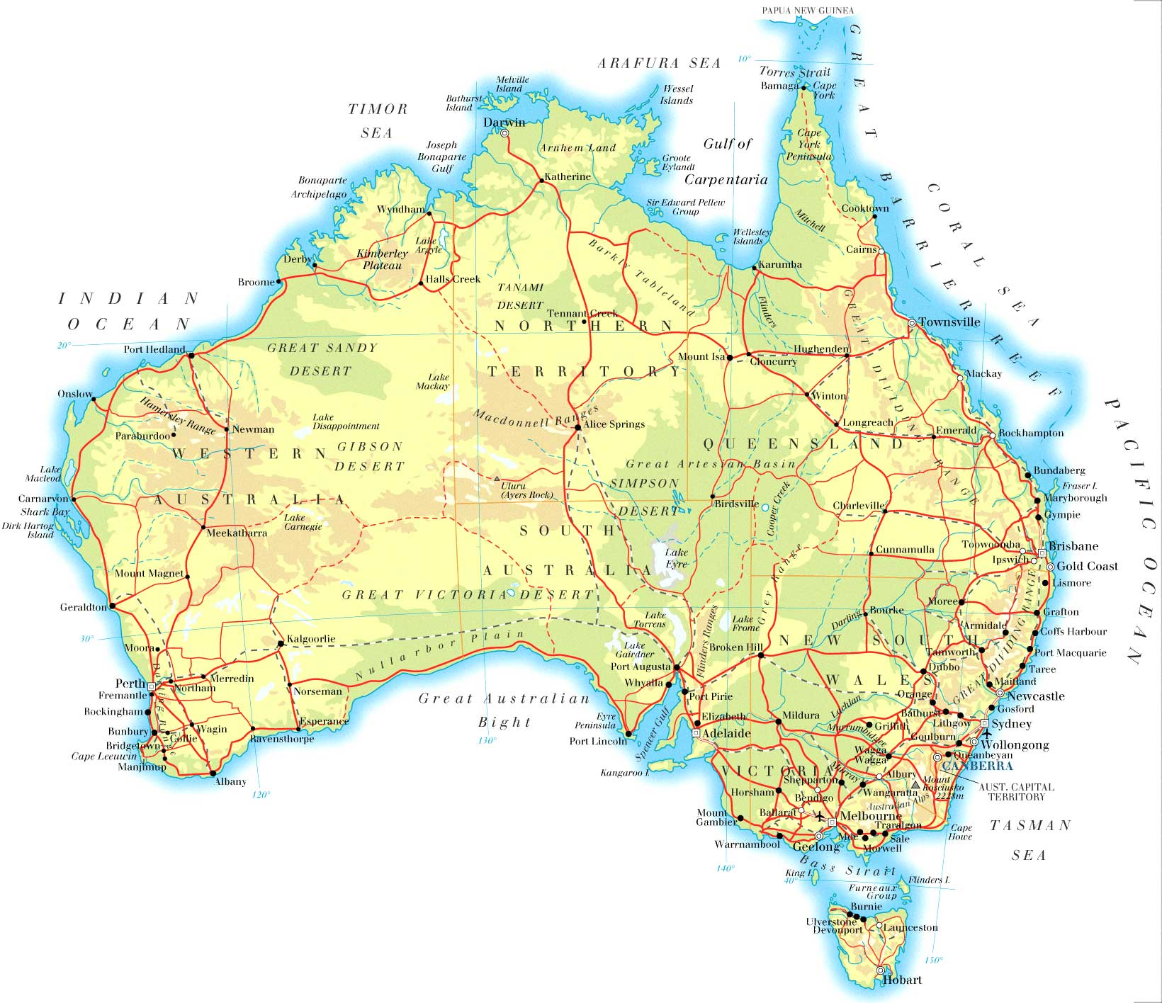 Australia Map - Australia • mappery