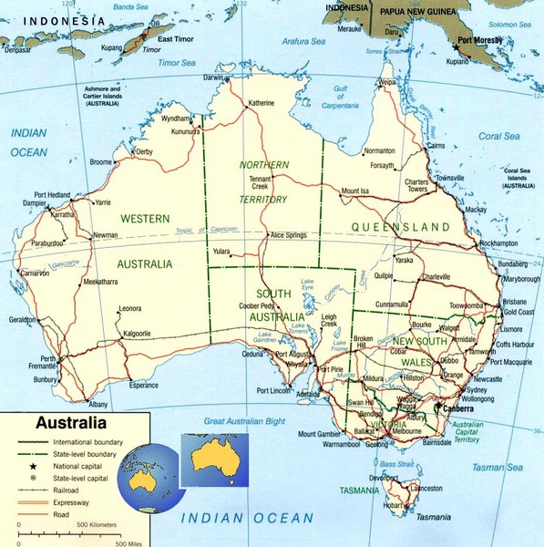 Australia Map Australia Mappery