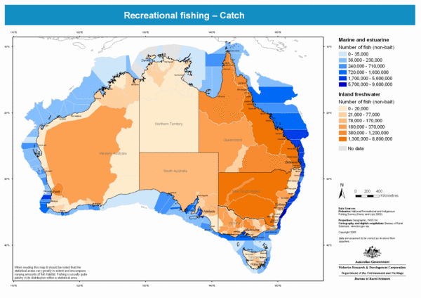 Australia Recreational Fishing Catch Map