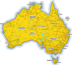 Australia Region Tourist Map