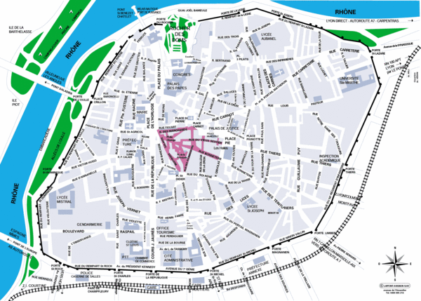 Avignon Centre Map