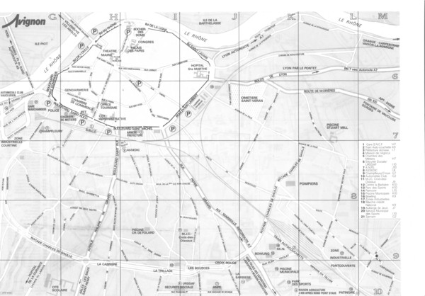 Avignon environs Map