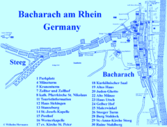 Bacharach Tourist Map