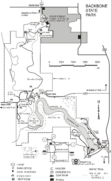 Backbone State Park Map