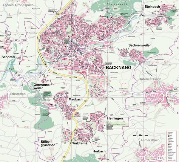 Backnang Region Map