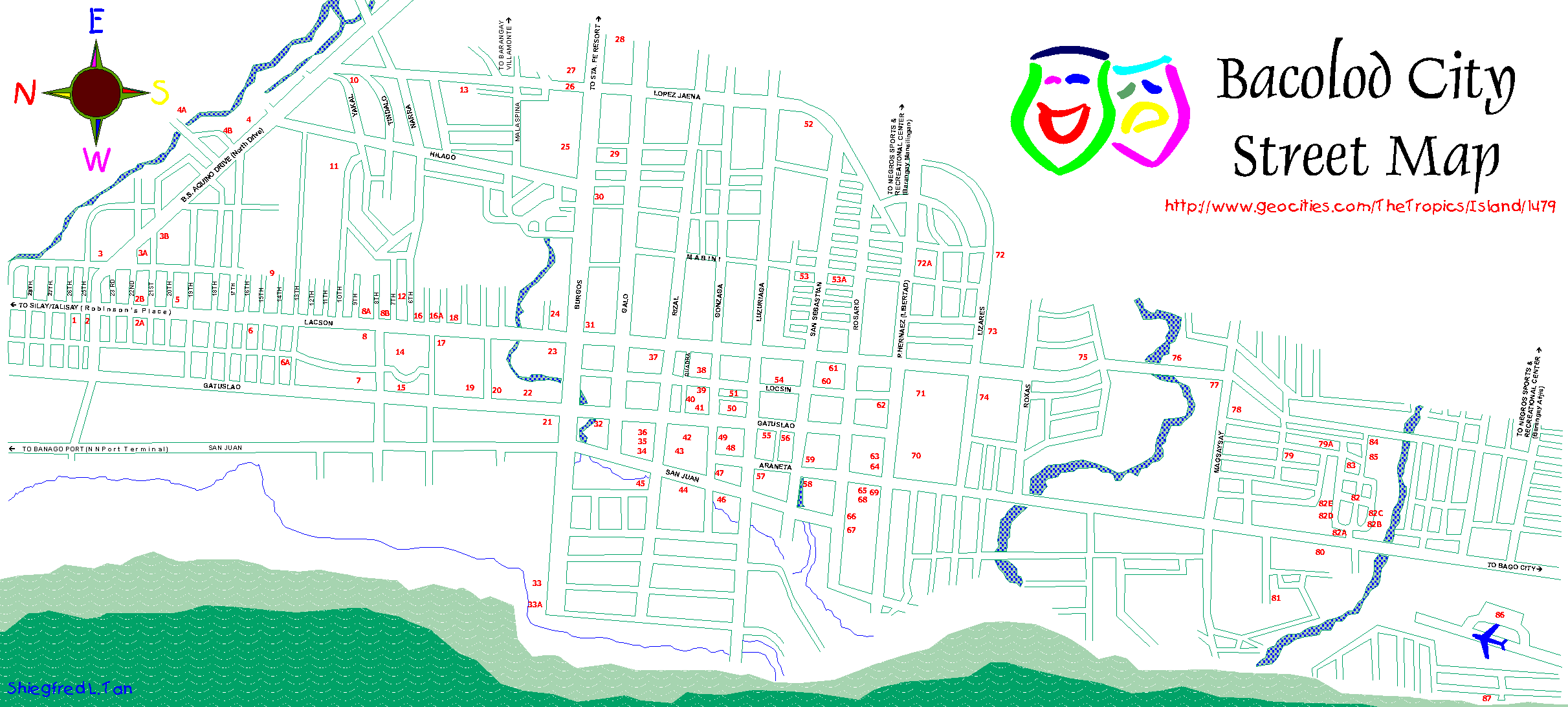 Bacolod City Map Bacolod Philippines • mappery