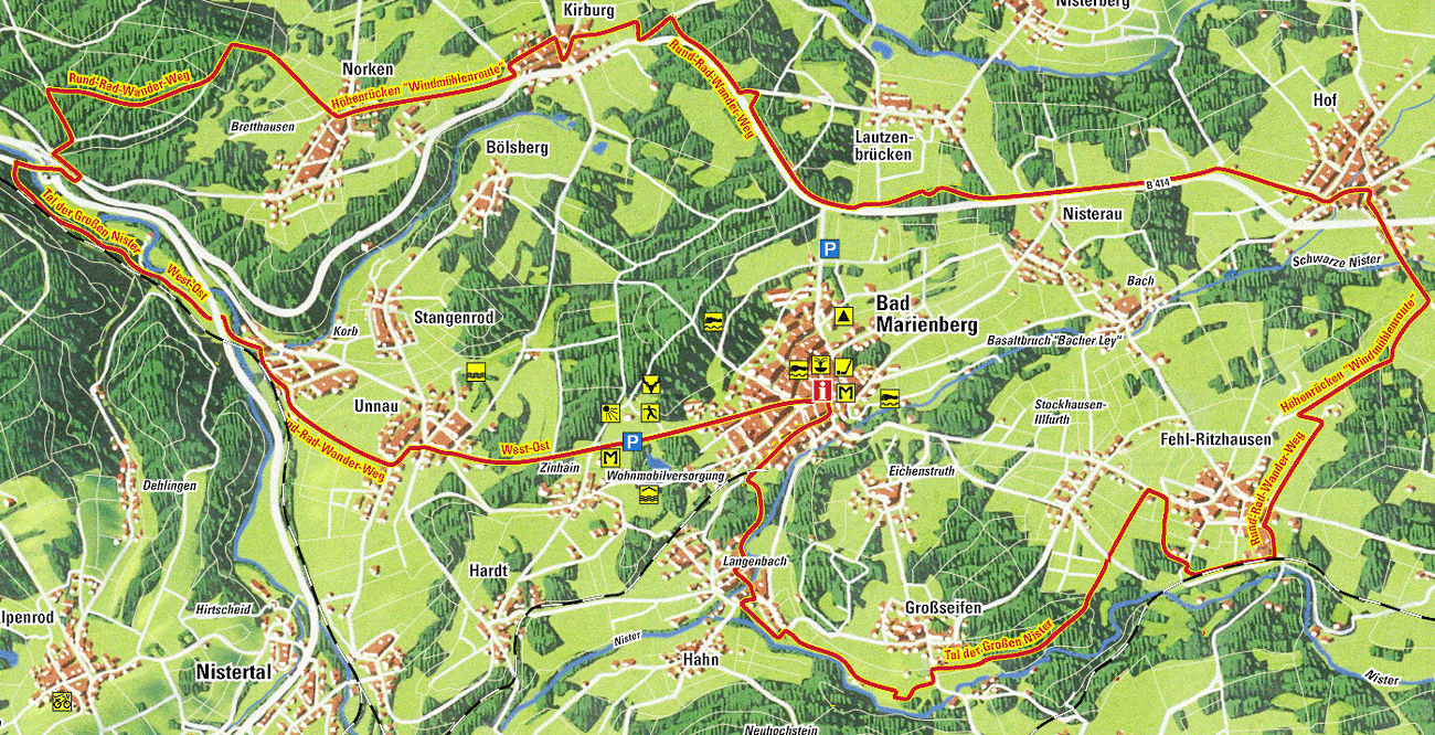 Bad Marienberg Biking Route Map - Bad Marienberg Germany • mappery