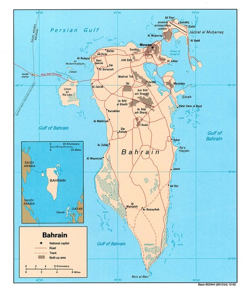 Bahrain Country Map