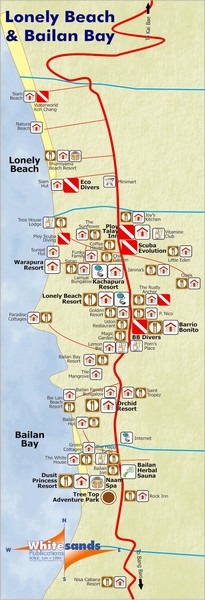 Bailan Bay Beach Tourist Map