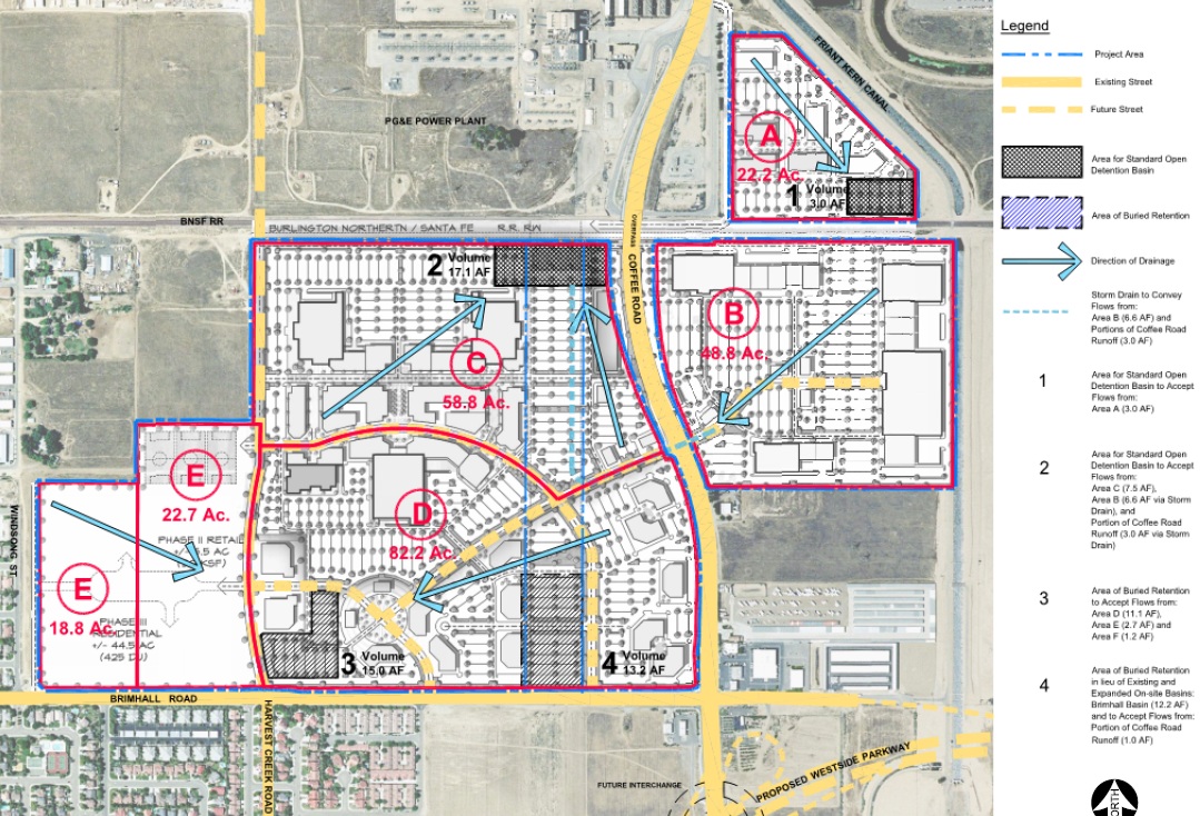 Bakersfield Commons Proposed Retention Areas Map 1500 Coffee Road