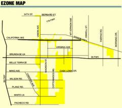 Bakersfield E Zone map