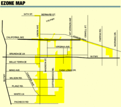 Bakersfield E Zone map Bakersfield E Zone map