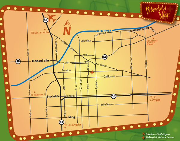 Bakersfield Overview Map