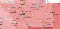 Bakersfield's Location in Kern County Map