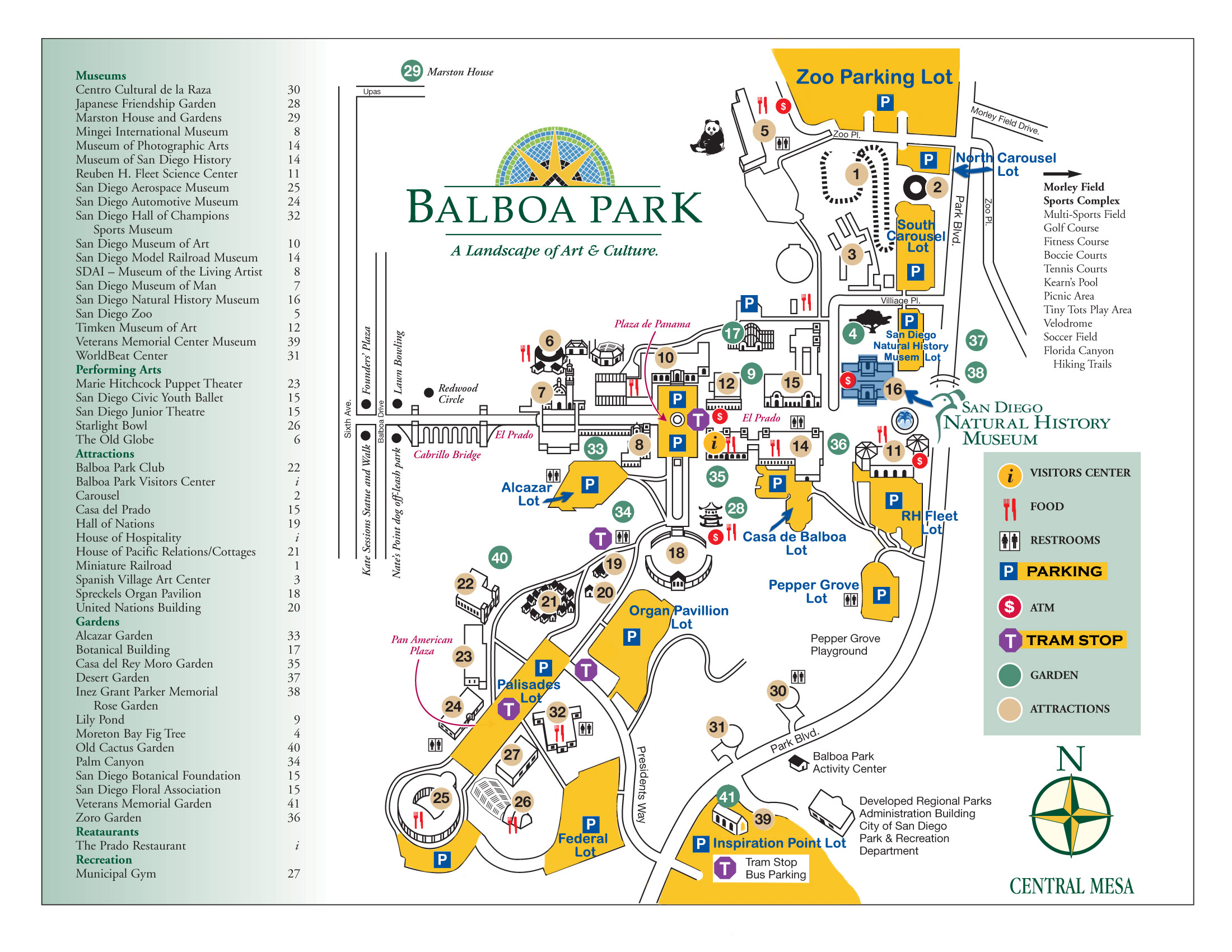 Balboa Park Map Balboa Park San Diego Ca 92101 Mappery