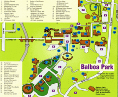 Balboa Park, San Diego Map