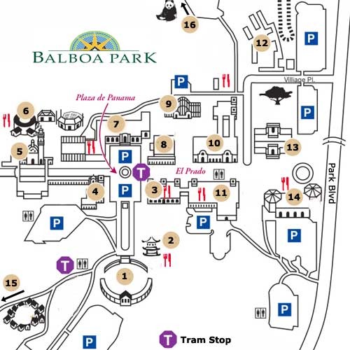 Balboa Park Tourist Map