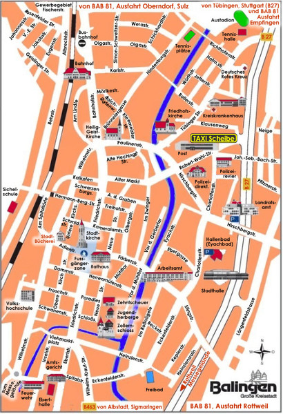 Balingen Tourist Map - Balingen Germany • mappery