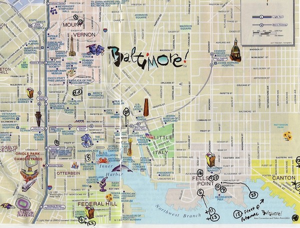 Baltimore Tourist Map