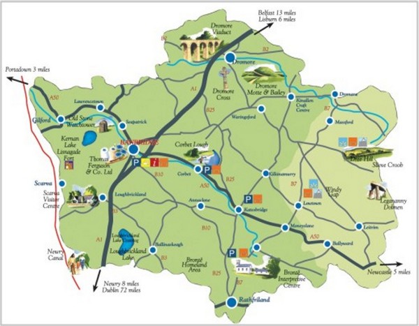 Banbridge Northern Ireland Map Banbridge District Tourism Map - Banbridge Northern Ireland Uk • Mappery