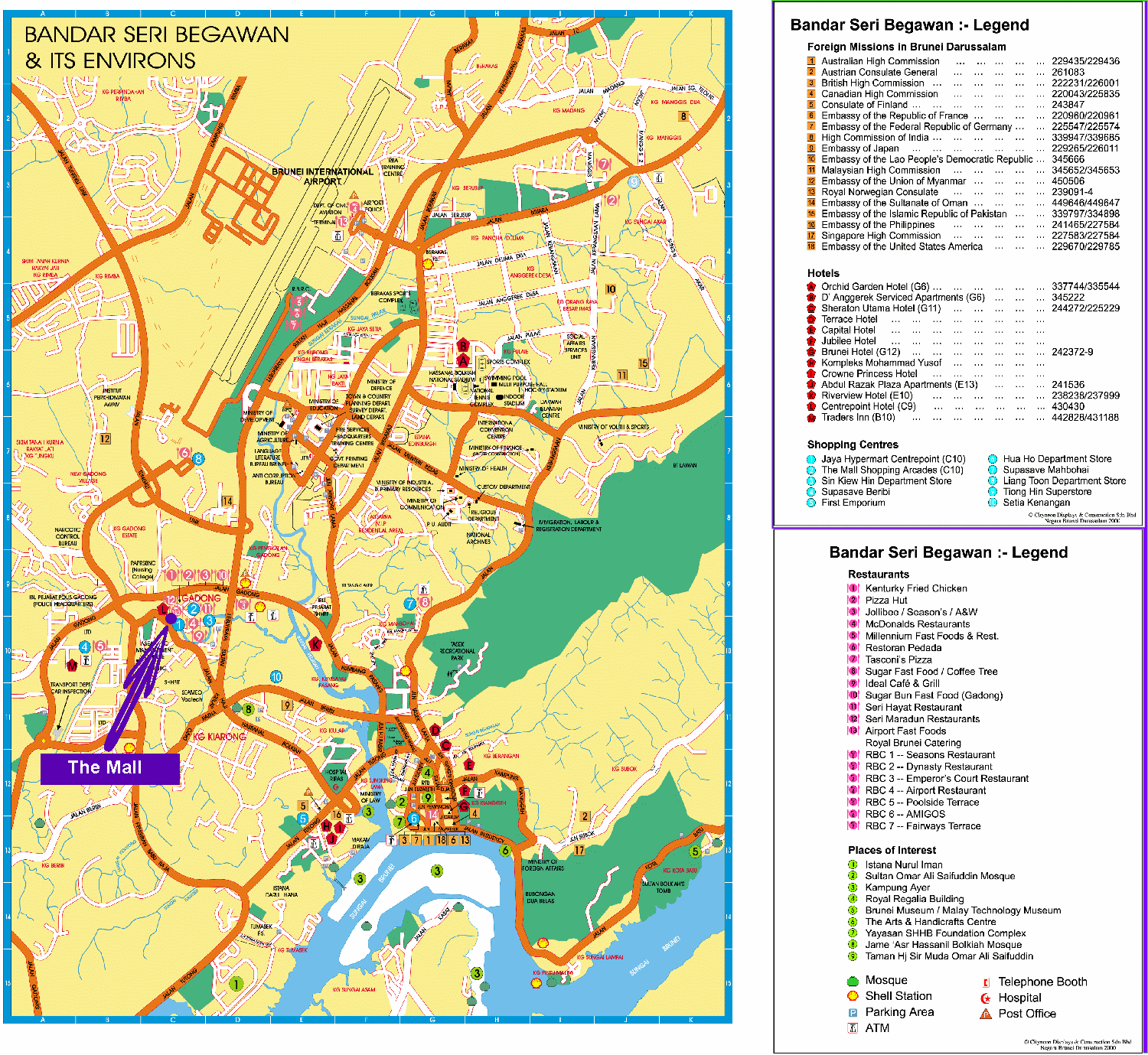 Bandar Seri Begawan Tourist Map Bandar Seri Begawan Brunei Mappery bandar-seri-begawan-tourist-map-bandar-seri-begawan-brunei-mappery