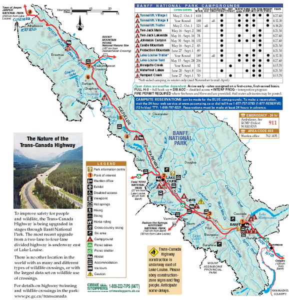 Banff Area Map