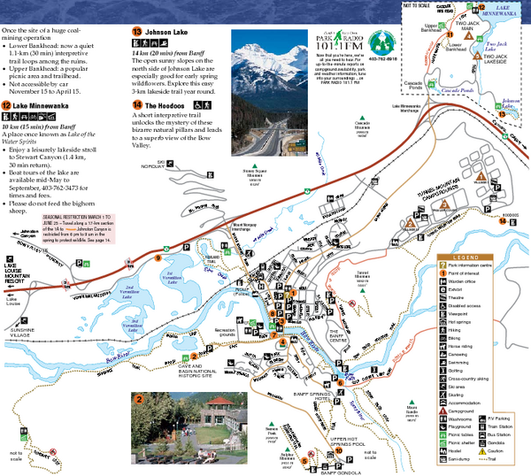 Banff National Park Map Banff National Park Alberta Mappery