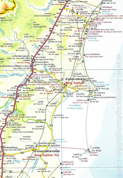 Bang Saphan Guide Map