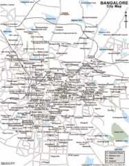 Bangalore Tourist Map Bangalore Tourist Map