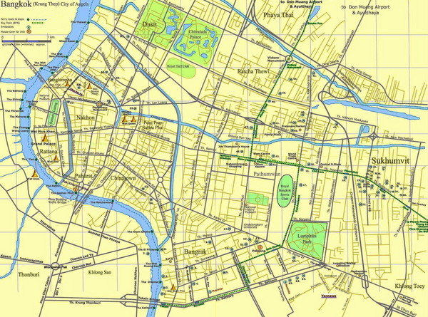 Bangkok City Tourist Map