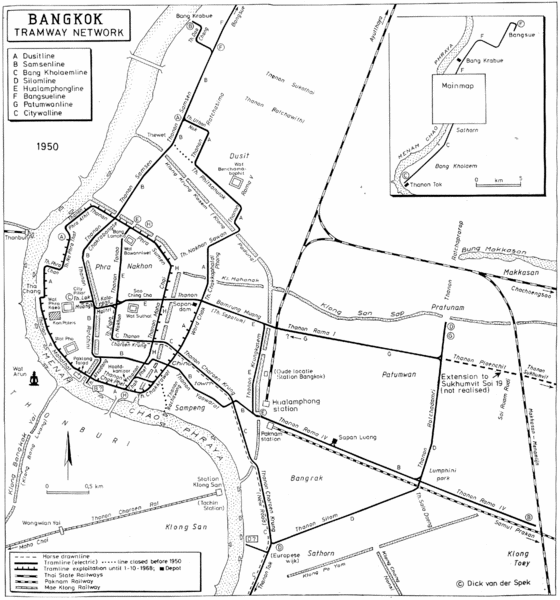 Bangkok Tramway Map