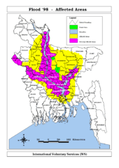 Bangladesh 1998 flood map