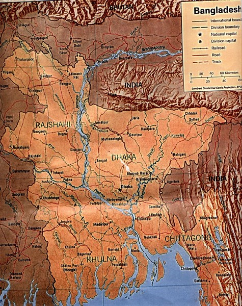 Map Of Bangladesh With Rivers