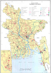 Bangladesh Tourist Center Map
