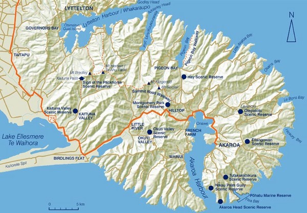 Banks Peninsula Map