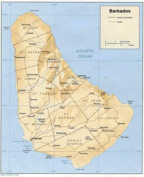 Barbados Tourist Map