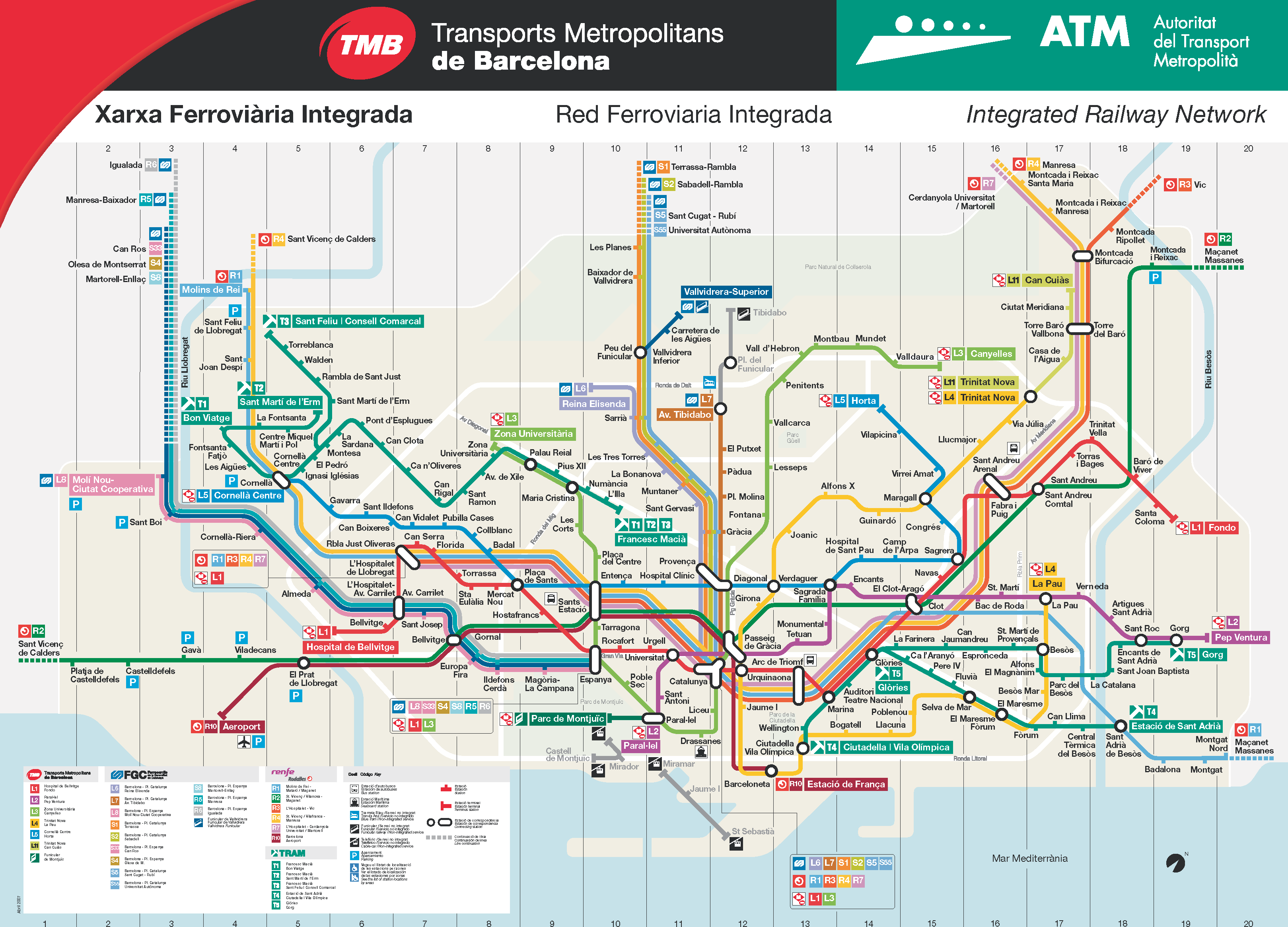 Mapa Rodoviário - Mapa Ferroviário - Mapas de Madrid, Barcelona