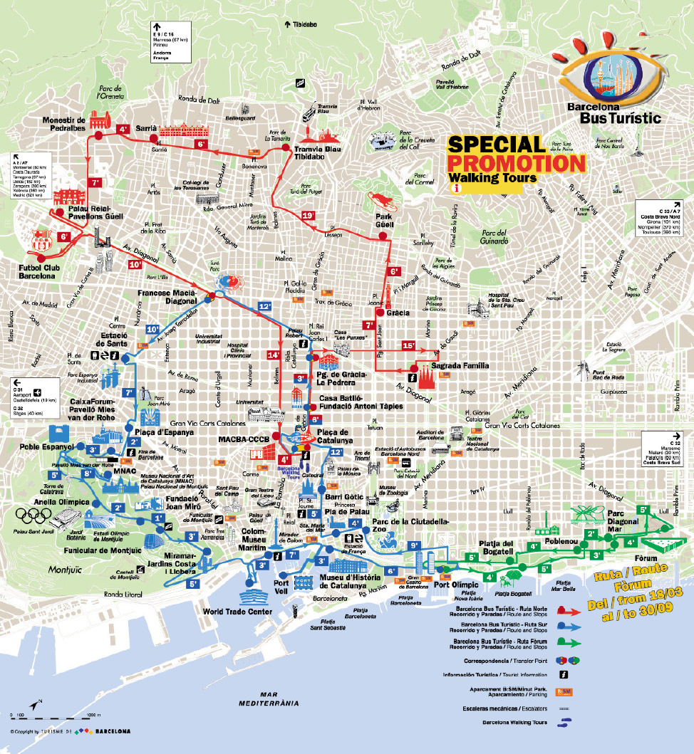 Barcelona City Tourist Map Pdf