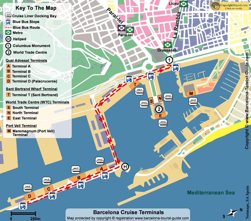 Barcelona Tourist Map Barcelona • mappery