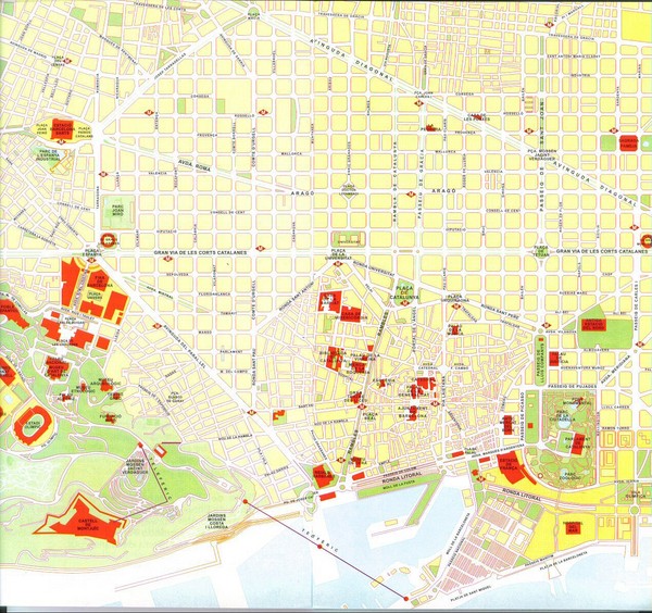 Barcelona Tourist Map