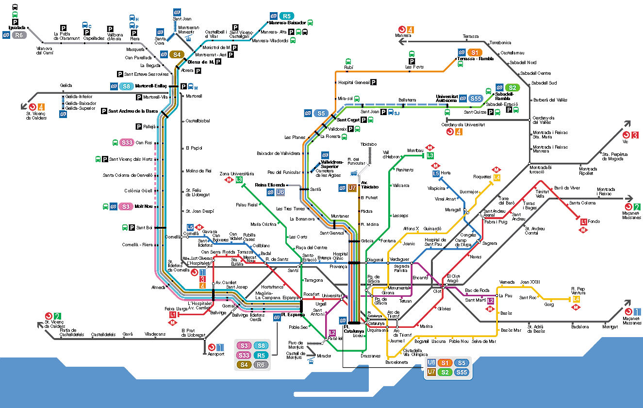 Barcelona Train Map Barcelona Spain Mappery barcelona-train-map-barcelona-spain-mappery