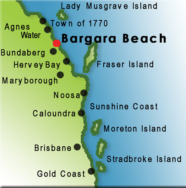 Bargara Beach, Australia Tourist Map