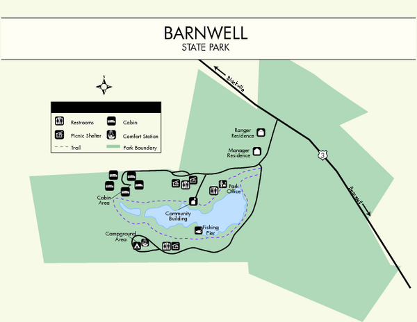 Barnwell State Park Map
