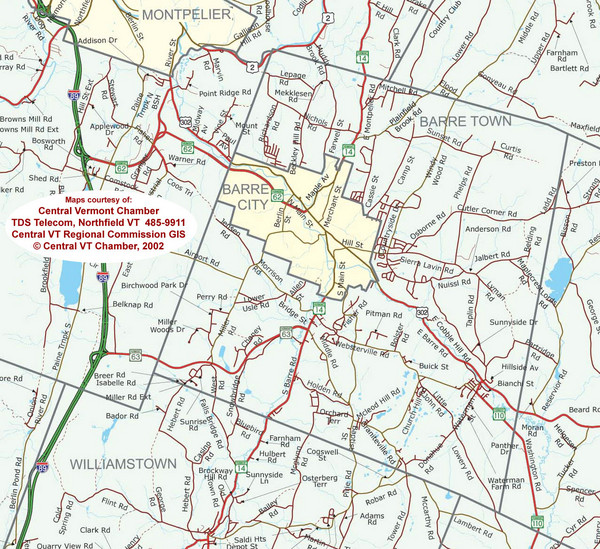 Barre Vermont Guide Map - Barre Vermont • mappery