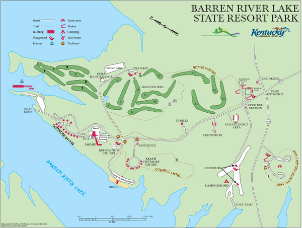 Barren River Lake State Resort Park Map